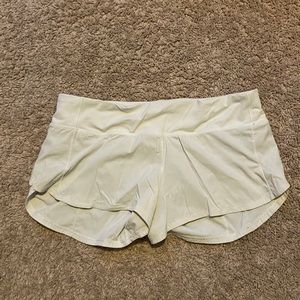 Lululemon white athletic shorts.
